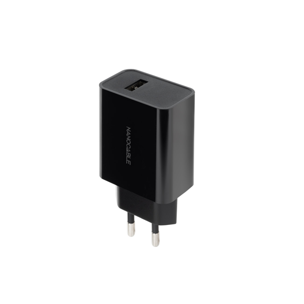 Cargador USB, 5V/2.1A, negro